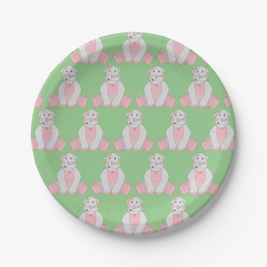 illusima Ballerina Rhino Pappteller (Vorderseite)