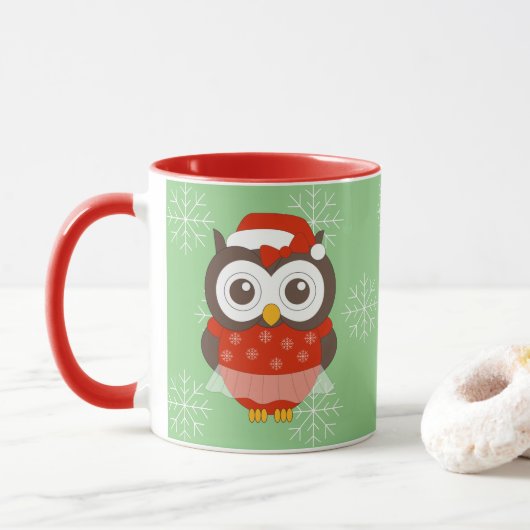 illusima Ballerina Weihnachten Schneeflocken Tasse (Mit Donut)