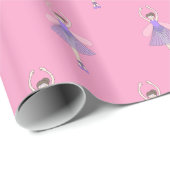Illusima Ballet Fairy Light Pink Wrapping Paper Geschenkpapier (Rolleneckpunkt)