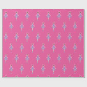 Illusima Ballet Fairy Pink Wrapping Paper Geschenkpapier (Flach)