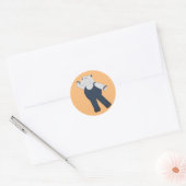 Illusima Ballet Hippo Orange Runder Aufkleber (Umschlag)