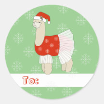 illusima Ballet Llama Weihnachtsschneeflocken Grün