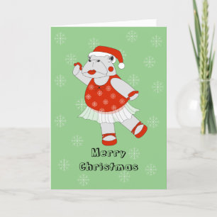 illusima Ballett Hippo Weihnachten Schneeflocken G