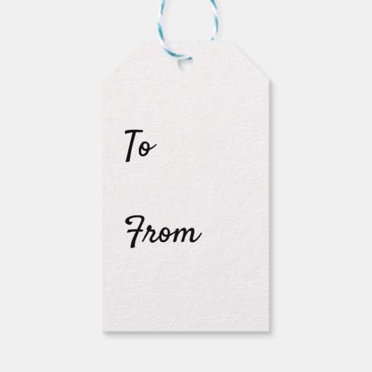 illusima Blue & White Twine Geschenkanhänger (Rückseite)