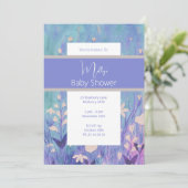 illusima Boho Watercolor Wild Blume Kinderdusche Einladung (Stehend Vorderseite)