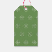 illusima Boy Elf Weihnachtsschneeflocken Grün Geschenkanhänger (Rückseite)