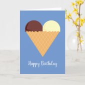 illusima Choc Banana Ice-Cream Blue Birthday Card Karte (Gelbe Blume)