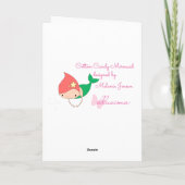 illusima Cotton Candy Mermaid Lila Geburtstag Karte (Rückseite)