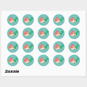 illusima Cotton Candy Mermaid Runder Aufkleber (Blatt)