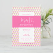 illusima Cupcake 1. Geburtstag Party Einladung (Stehend Vorderseite)