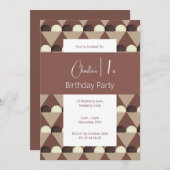 Illusima Dark Chococolate Icecream 1. Geburtstag Einladung (Vorne/Hinten)