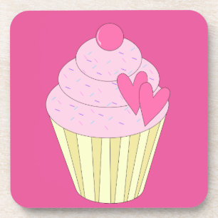 illusima Decorated Cupcake Getränkeuntersetzer