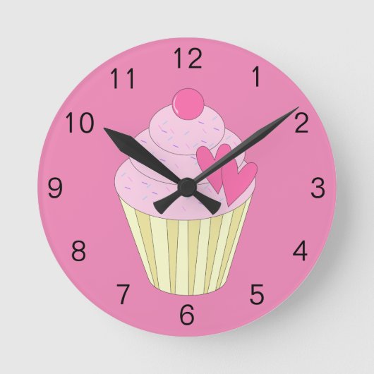 illusima Decorated Cupcake Runde Wanduhr (Vorderseite)