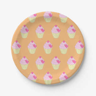 illusima dekoriert Cupcakes Pappteller