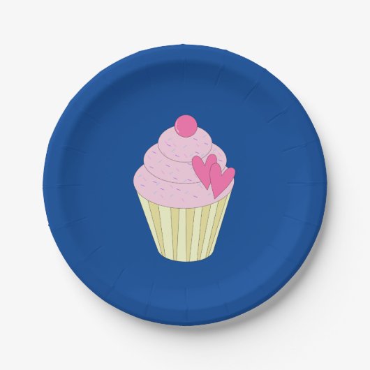 illusima dekoriert Cupcakes Pappteller (Vorderseite)