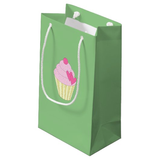 illusima Design Green Kleine Geschenktüte (Rückseite Schrägansicht)