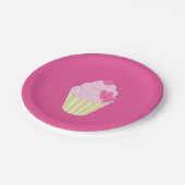 Illusima Design Pink Pappteller (Schrägansicht)