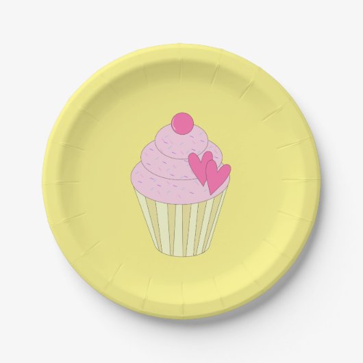 Illusima Design Yellow Pappteller (Vorderseite)