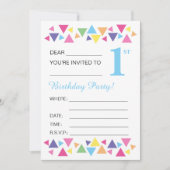 Illusima-Dreiecke, Blue Back, 1. Party Einladung (Vorderseite)