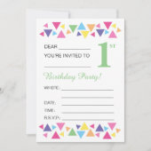 Illusima-Dreiecke, grüner Rücken, 1. Party Einladung (Vorderseite)