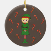illusima Elf Girl Christmas Brown Special Keramik Ornament (Hinten)