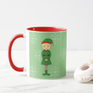 illusima Elf Girl Weihnachtsschneeflocken Tasse