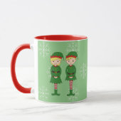 illusima Elf Kinder Weihnachten Schneeflocken Lich Tasse (Links)