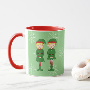 illusima Elf Kinder Weihnachten Schneeflocken Lich Tasse