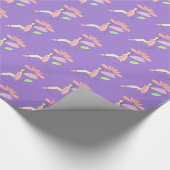 illusima Fairy Under Blume Lila Wrapping Paper Geschenkpapier (Ecke)