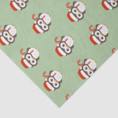 illusima Herr Owl grünes Tissue Seidenpapier (Detail)