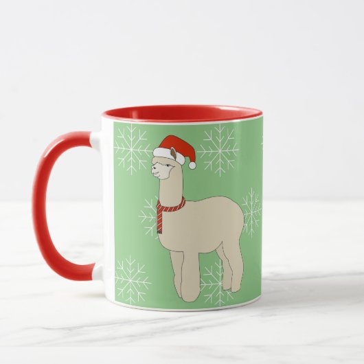 illusima Lamas Weihnachtsschneeflocken Tasse (Links)