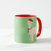 illusima Lamas Weihnachtsschneeflocken Tasse (VorderseiteRechts)