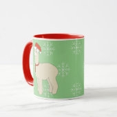 illusima Lamas Weihnachtsschneeflocken Tasse (Vorderseite Links)