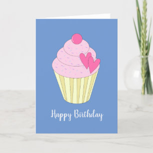 Illusima Liebe Herz Cupcake Blue Card Karte