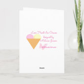 illusima Liebe Herzstück Ice Cream Green Geburtsta Karte (Rückseite)