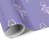 Illusima Lila Ballet Faipping Paper Geschenkpapier (Rolleneckpunkt)