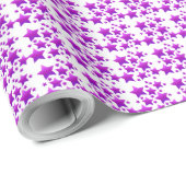 illusima Lila Sterne Party Geschenkpapier (Rolleneckpunkt)