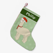 illusima Llama Weihnachtsschneeflocken Kleiner Weihnachtsstrumpf (Vorderansicht (hängend))