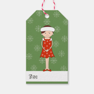 illusima Mädchen im Schneeflocken-Kleid Weihnachte Geschenkanhänger