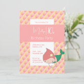 illusima Mermaid Girls 10. Geburtstag Einladung (Stehend Vorderseite)