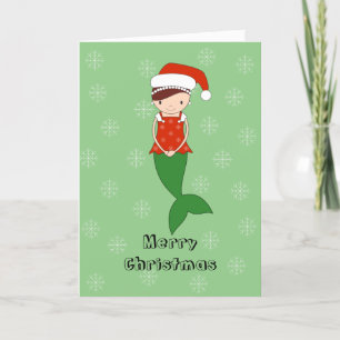 illusima Mermaid Weihnachtsschneeflocken Light Gre Feiertagskarte