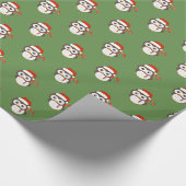 illusima Mr. Owl Christmas Green Geschenkpapier (Ecke)