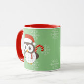 illusima Mr. Owl Weihnachtsschneeflocken Light Gre Tasse (Vorderseite Links)