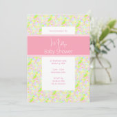 Illusima Paint Spritzer Baby Dusche Einladung (Stehend Vorderseite)