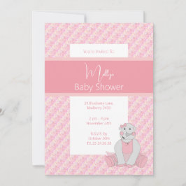 illusima Pink Tones Floral Baby Dusche Einladung