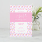 illusima Rainbow Cupcakes 1. Geburtstag Party Einladung (Stehend Vorderseite)