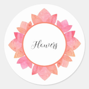 illusima Rainbow Gradient Lotus Blume Runder Aufkleber