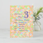 illusima Rainbow Pastel Dots Boys Orange Birthday Einladung (Stehend Vorderseite)