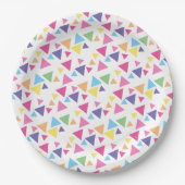 illusima Regenbogen-Dreiecke Party Pappteller (Vorderseite)