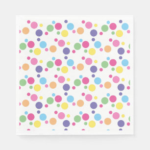 illusima Regenbogen Flecken und Punkte Party Serviette